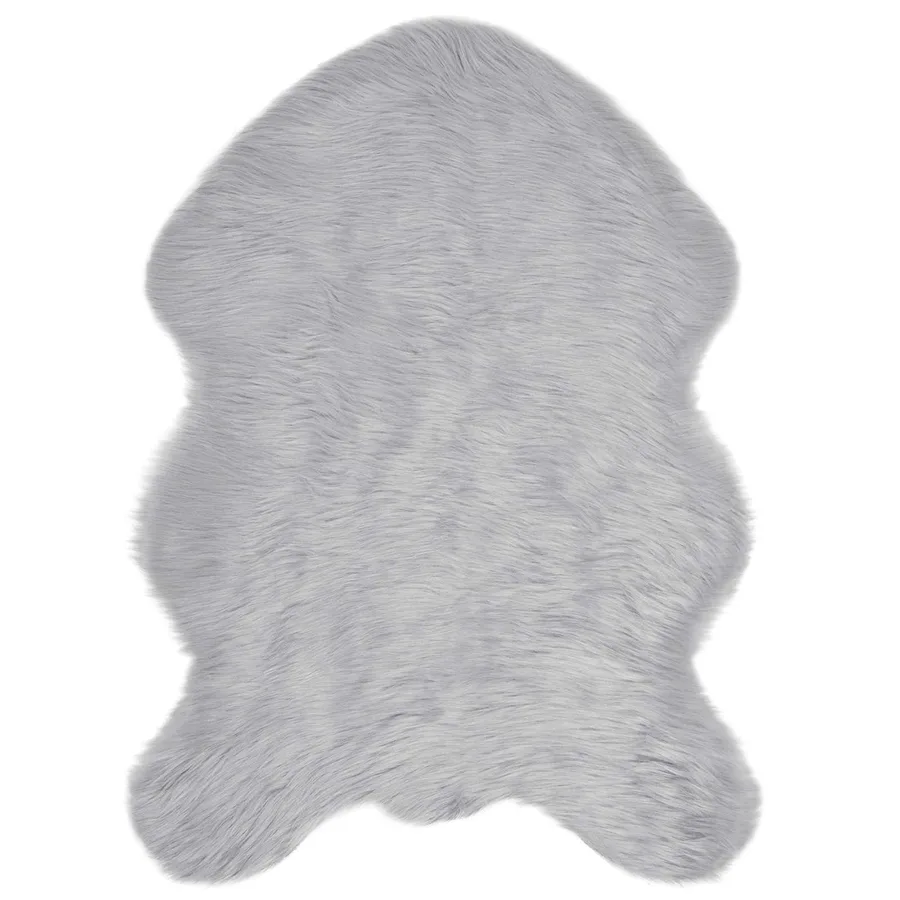 Tapis en fausse TAFALLA Gris 60 x 90 cm Polyester - 2