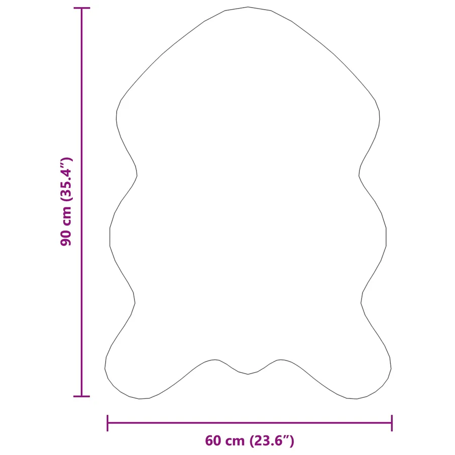 Tapis en fausse TAFALLA Anthracite 60 x 90 cm Polyester - 11
