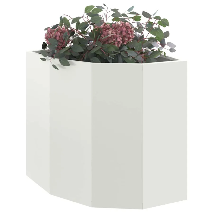 Jardinière d'Angle Blanc 45 x 45 x 50 cm Acier - 3