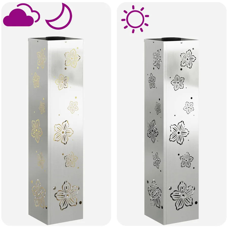 Lumière de chemin LED solaire 2 pcs Blanc chaud 18 x 18 x 80 cm - 13