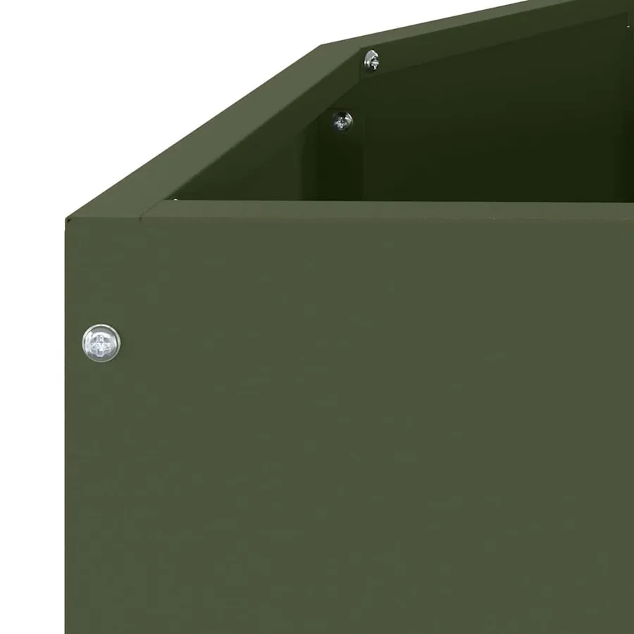 Jardinière Vert olive 120 x 60 x 50 cm Acier - 9