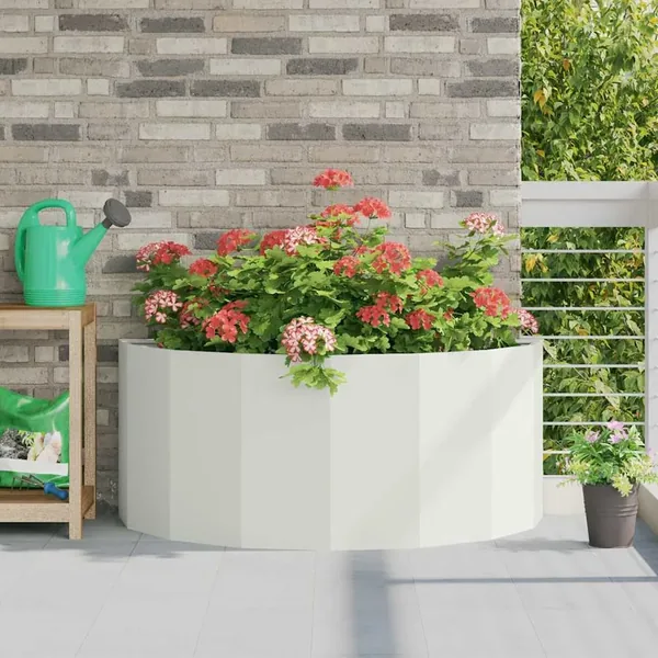 Jardinière Blanc 120 x 60 x 50 cm Acier