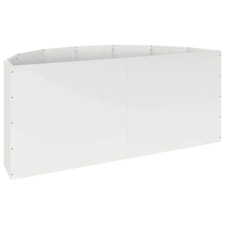 Jardinière Blanc 120 x 60 x 50 cm Acier - 7