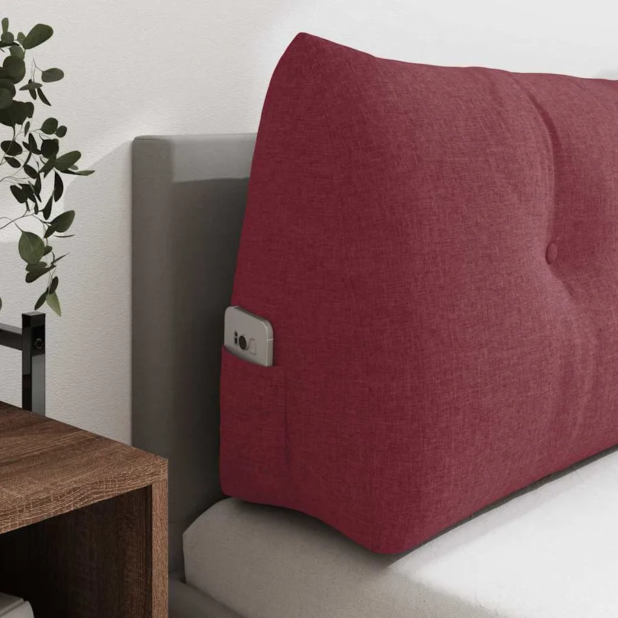 Coussin de Dos Bordeaux 140 x 24 x 50 cm tissu - 5