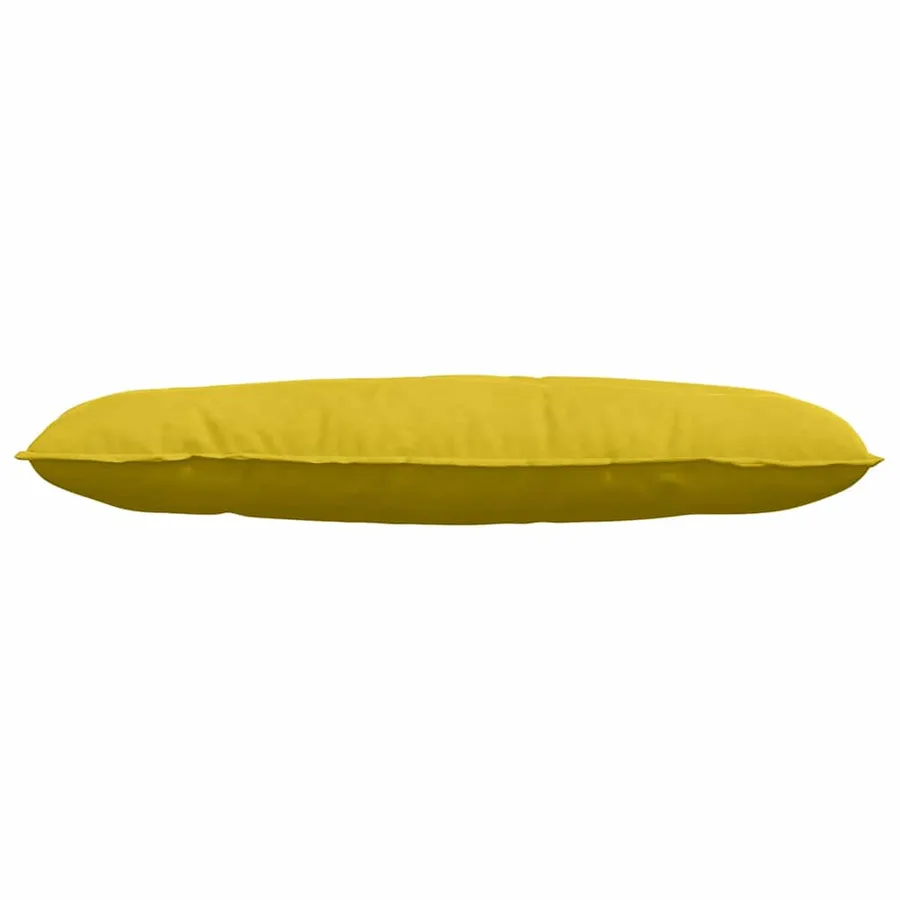 Coussin de Dos Jaune 120 x 50 cm Tissu en velours côtelé - 5