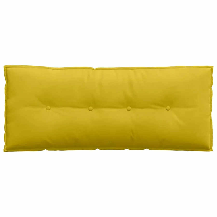 Coussin de Dos Jaune 120 x 50 cm Tissu en velours côtelé - 6