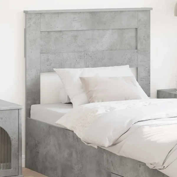 Tête de lit Gris béton Bois d'ingénierie