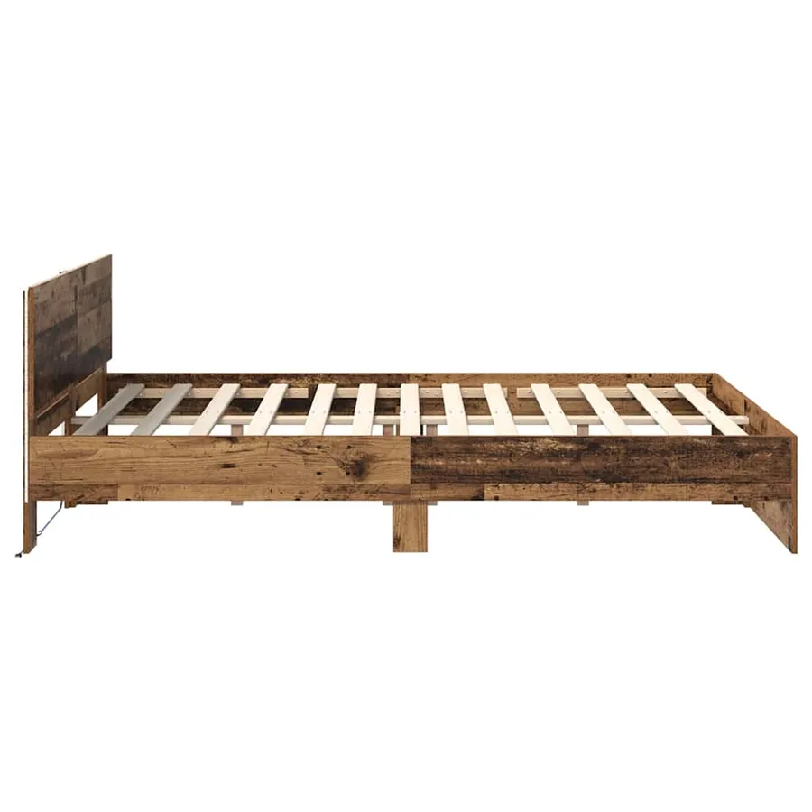 Cadre de lit Bois Ancien 140 x 200 cm Bois d'ingénierie - 7
