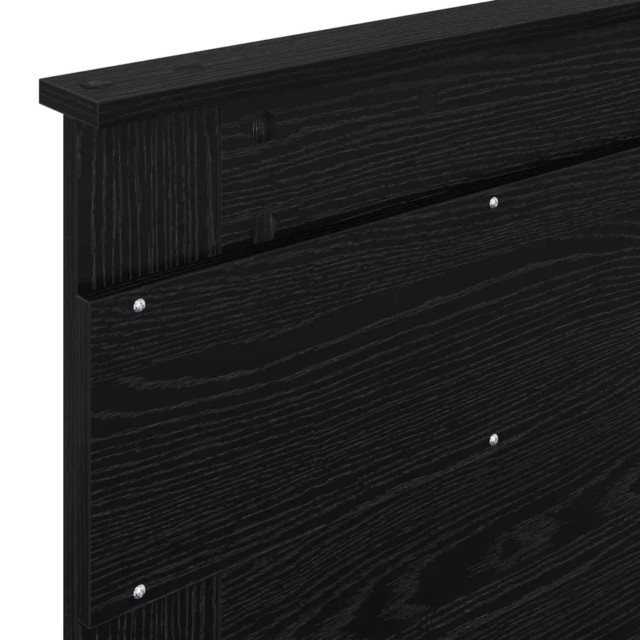 Cadre de lit Chêne noir 100 x 200 cm Bois d'ingénierie - 11