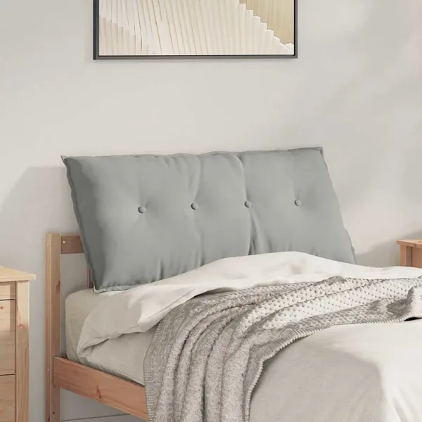 Coussin de Dos Gris clair 100 x 50 cm Tissu en microfibre