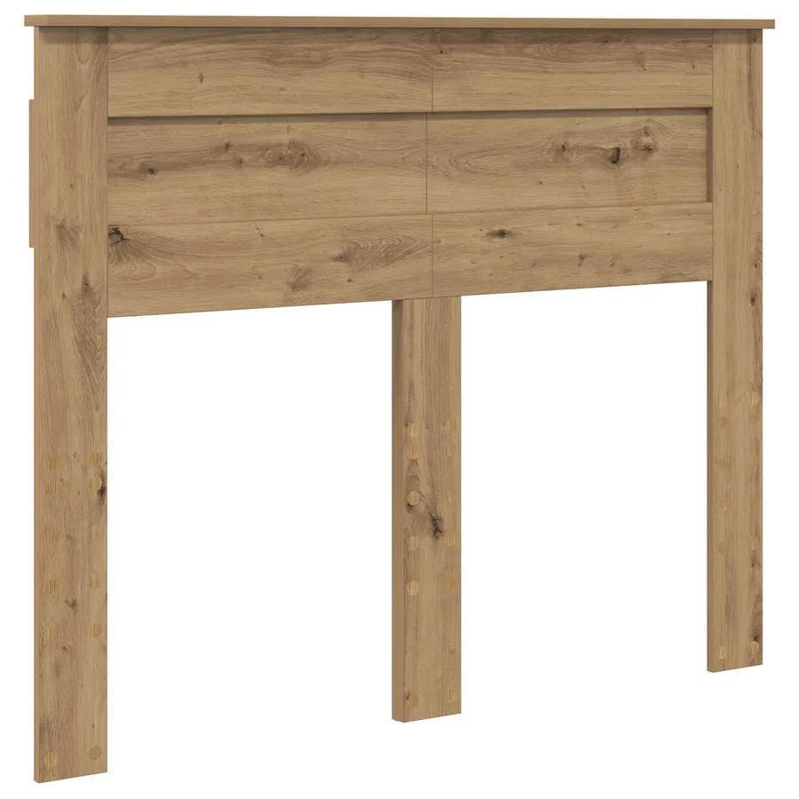 Cadre de lit Chêne artisan 120 x 200 cm Bois de pin massif - 6