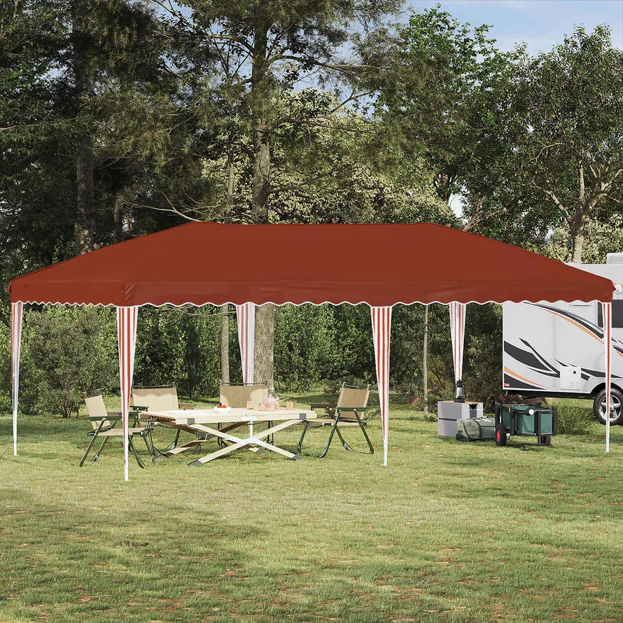 Tente de fête pop-up 575 x 290 x 245 cm Terre cuite