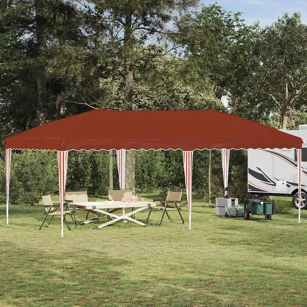 Tente de fête pop-up 575 x 290 x 245 cm Terre cuite