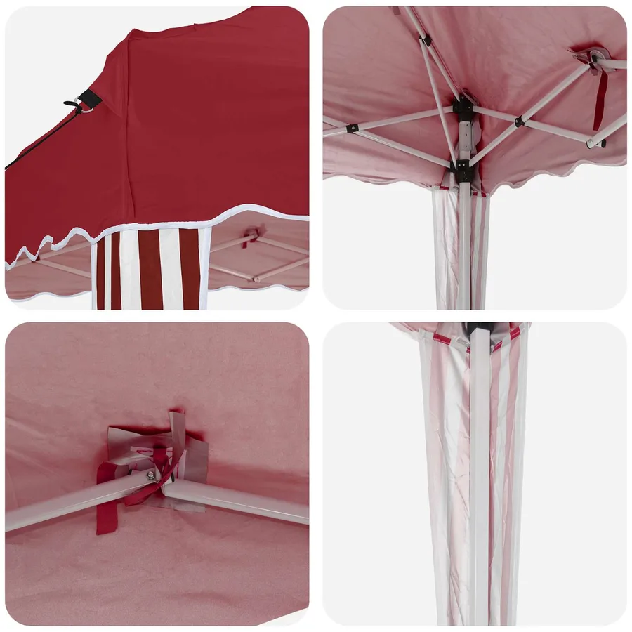 Tente de fête pop-up 575 x 290 x 245 cm Bordeaux - 9