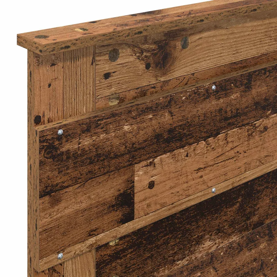 Cadre de lit Bois ancien 75 x 190 cm Bois de pin massif - 11