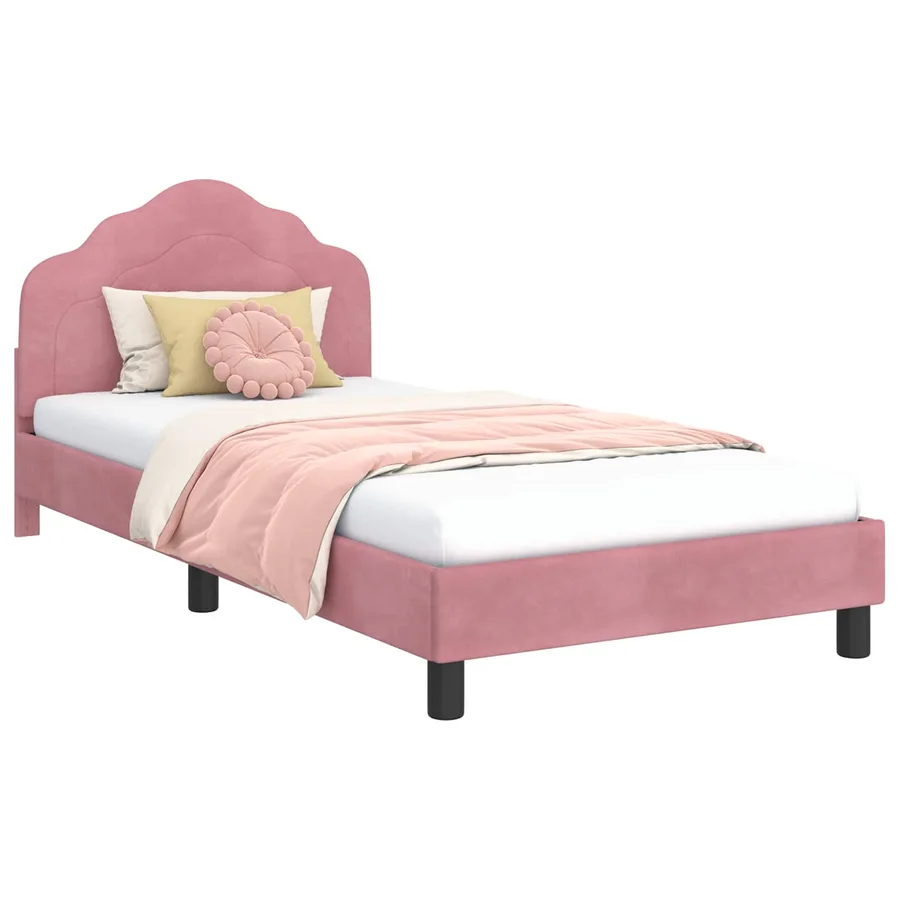 Cadre de lit pour enfants avec tête de lit Rose 90 x 190 cm - 2