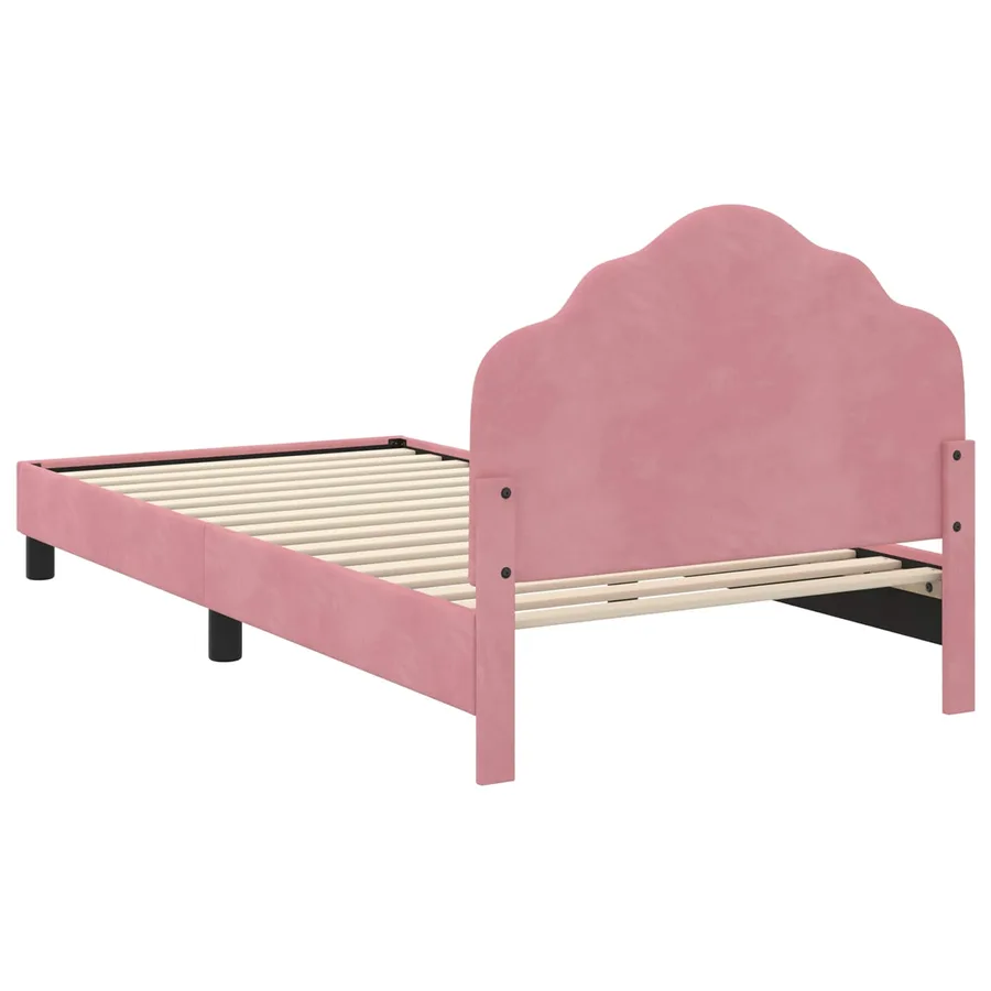 Cadre de lit pour enfants avec tête de lit Rose 90 x 190 cm - 7