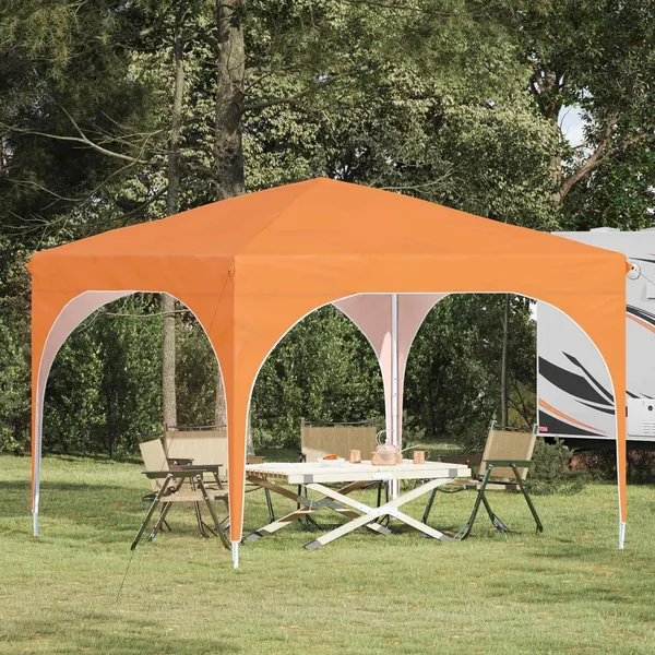 Tente de fête pop-up 290 x 290 x 245 cm Orange