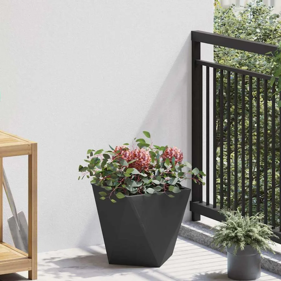 Jardinière 2 pc Noir 30 x 30 x 30 cm Acier - 4