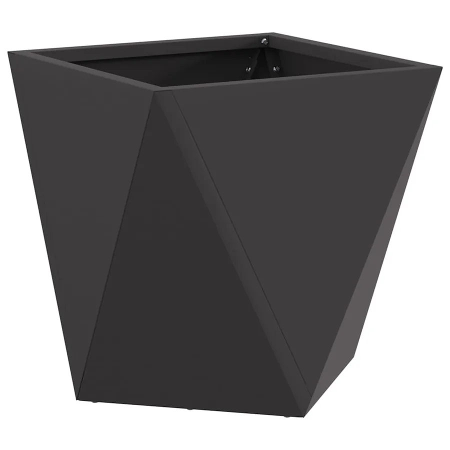 Jardinière 2 pc Noir 30 x 30 x 30 cm Acier - 5