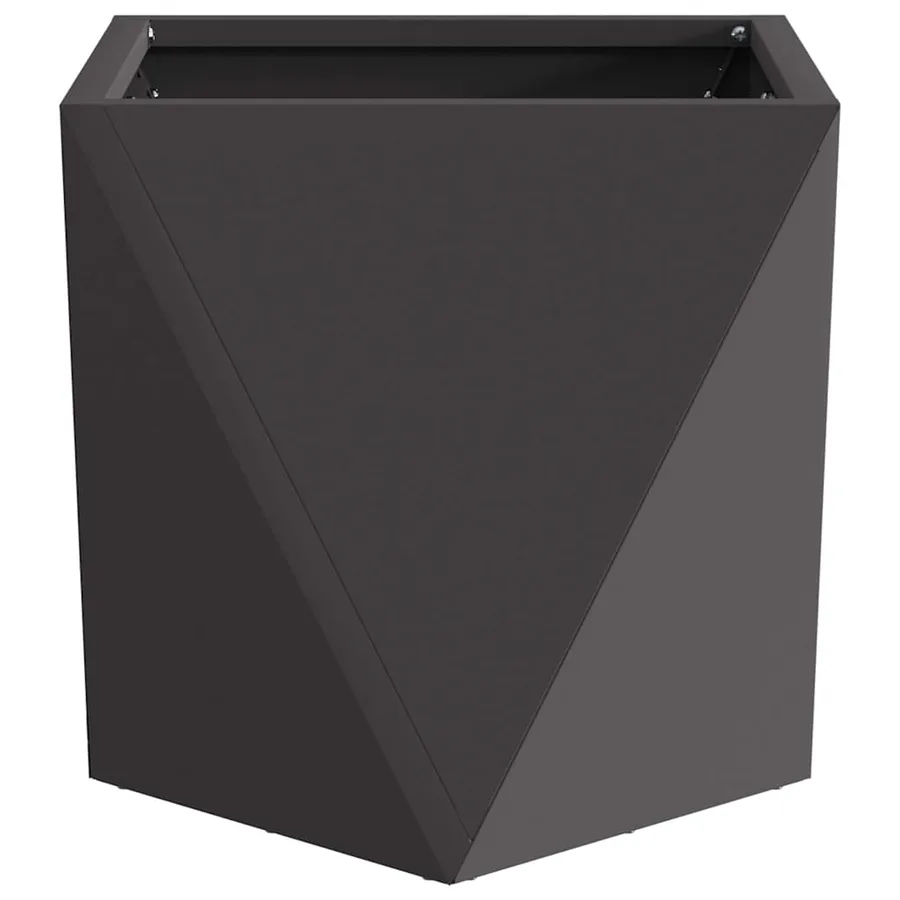 Jardinière 2 pc Noir 30 x 30 x 30 cm Acier - 6