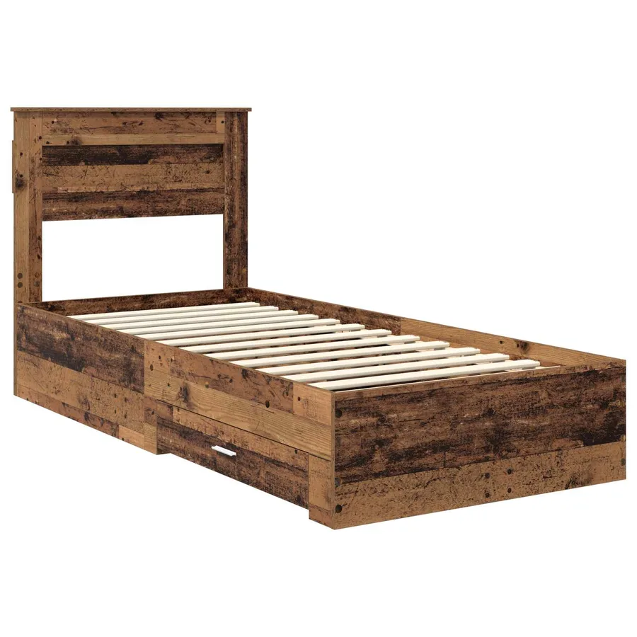 Cadre de lit Bois ancien 90 x 200 cm Bois d'ingénierie - 4