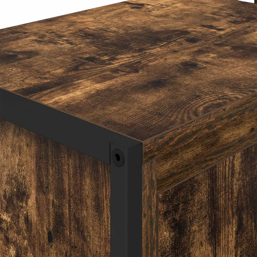 Cabinet de salle de bain avec porte Chêne Fumé 60 x 30 x 60 cm - 10