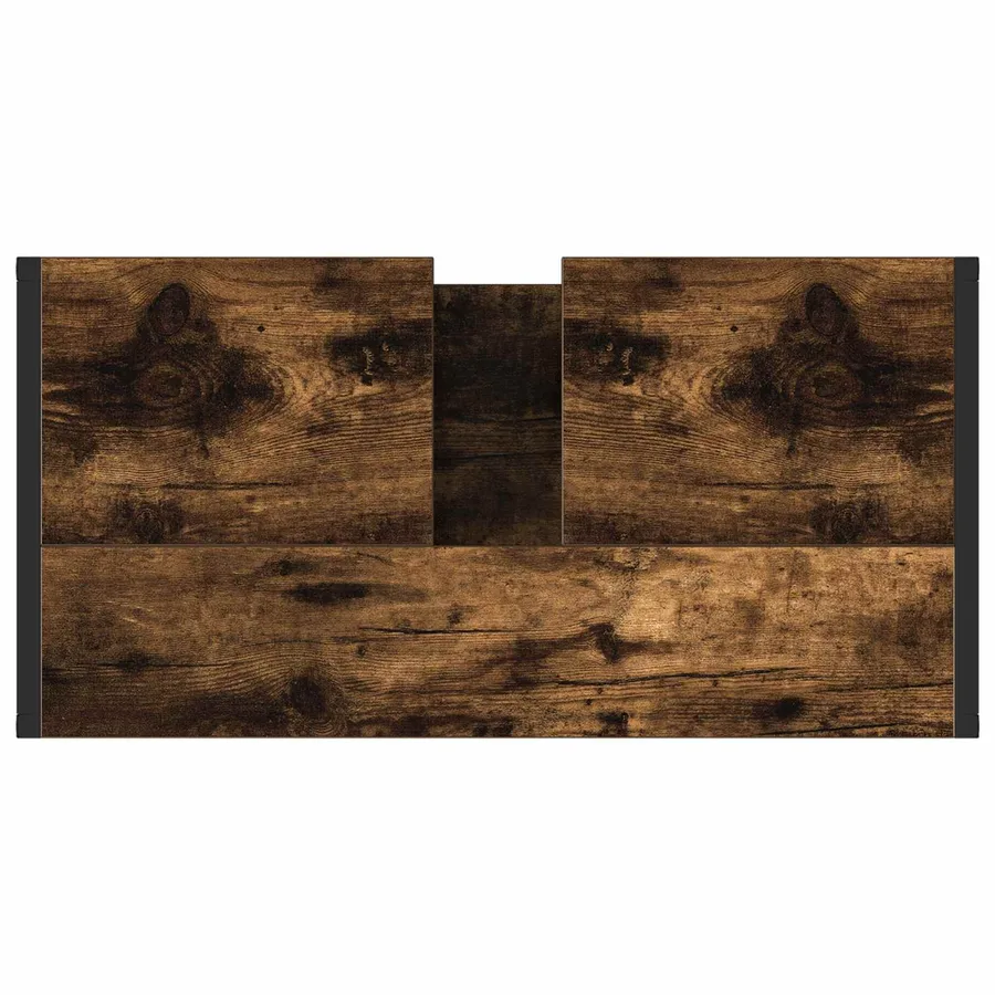 Cabinet de salle de bain avec porte Chêne Fumé 60 x 30 x 60 cm - 9