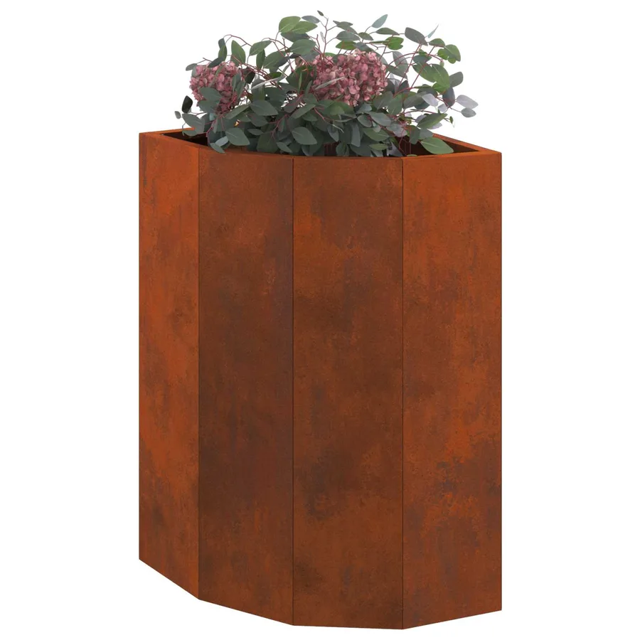 Jardinière d'Angle Rouillé 30 x 30 x 50 cm - 3