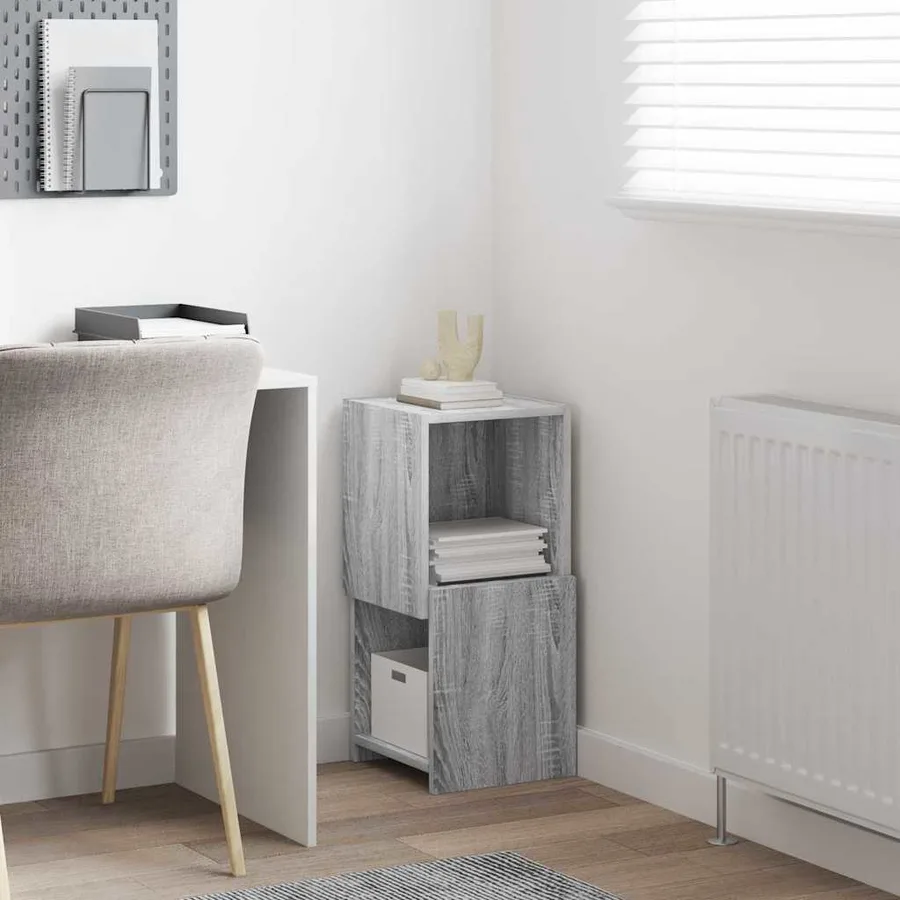 Meuble d'angle Gris Sonoma 30,5x30x65cm Bois d'ingénierie - 4