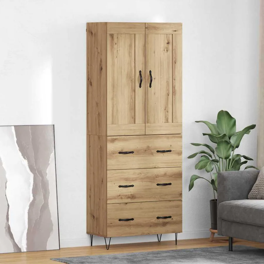 Haut Armoire Chêne artisanal 69,5 x 34 x 180 cm