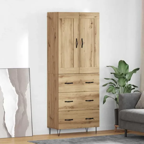 Haut Armoire Chêne artisanal 69,5 x 34 x 180 cm