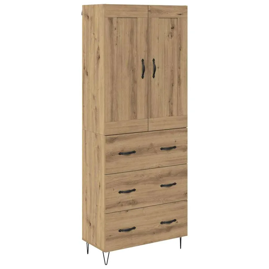 Haut Armoire Chêne artisanal 69,5 x 34 x 180 cm - 2