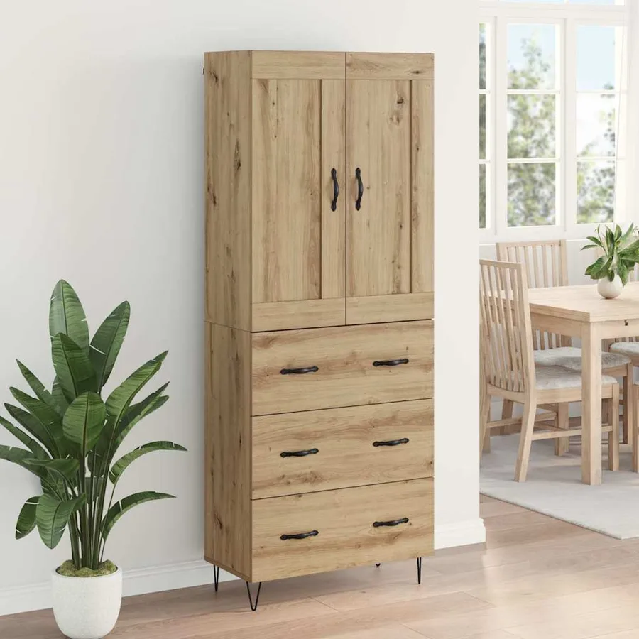 Haut Armoire Chêne artisanal 69,5 x 34 x 180 cm - 4