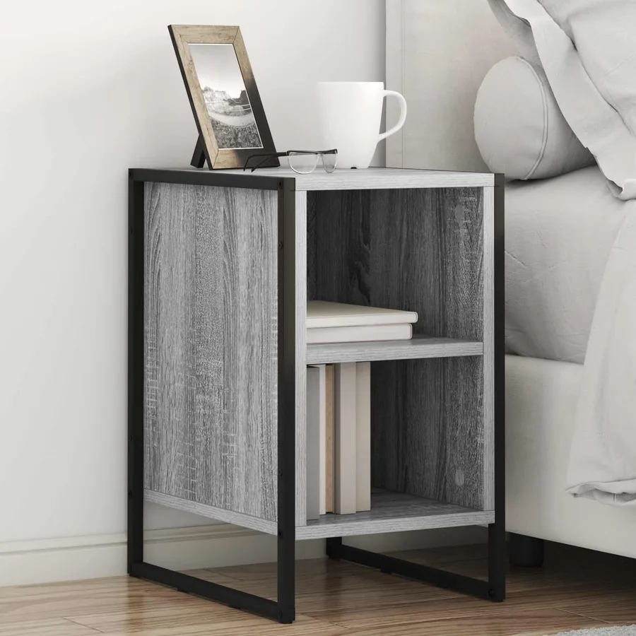 Table de chevet 2 pcs Gris Sonoma 39.5 x 30 x 50 cm
