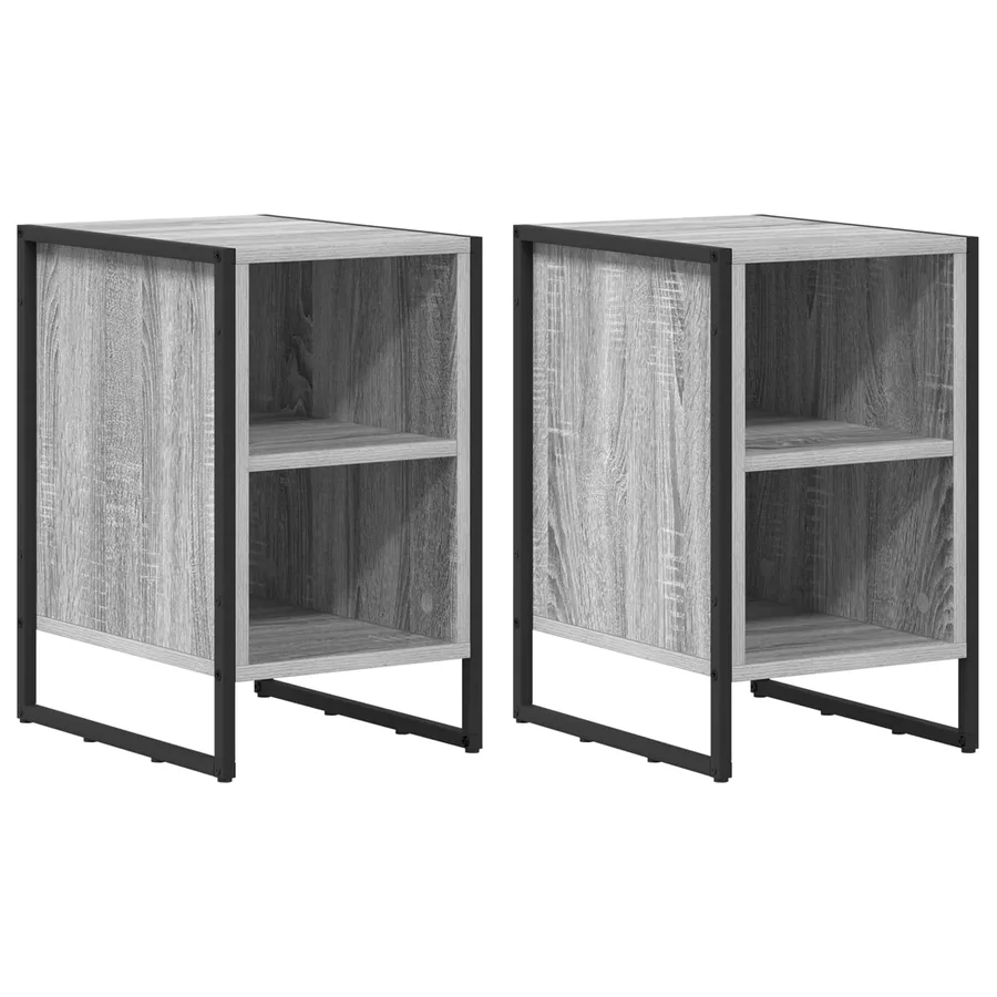Table de chevet 2 pcs Gris Sonoma 39.5 x 30 x 50 cm - 2