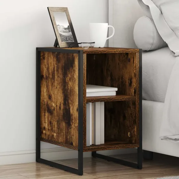 Table de chevet 2 pcs Chêne Fumé 39.5 x 30 x 50 cm