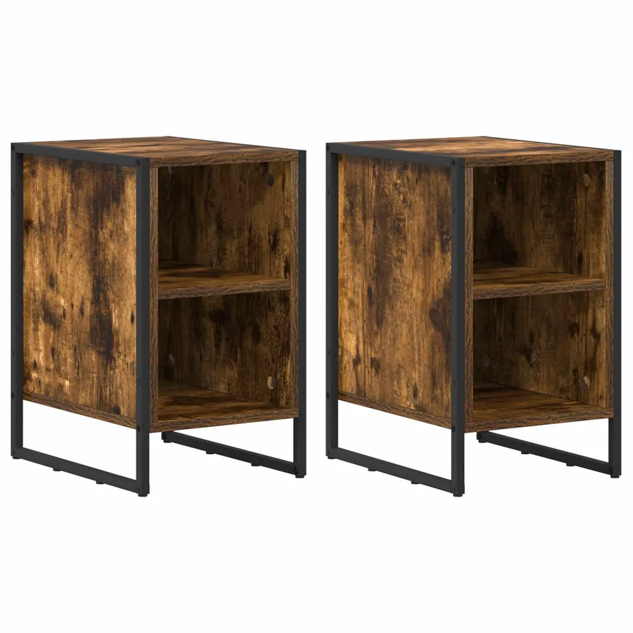 Table de chevet 2 pcs Chêne Fumé 39.5 x 30 x 50 cm - 2
