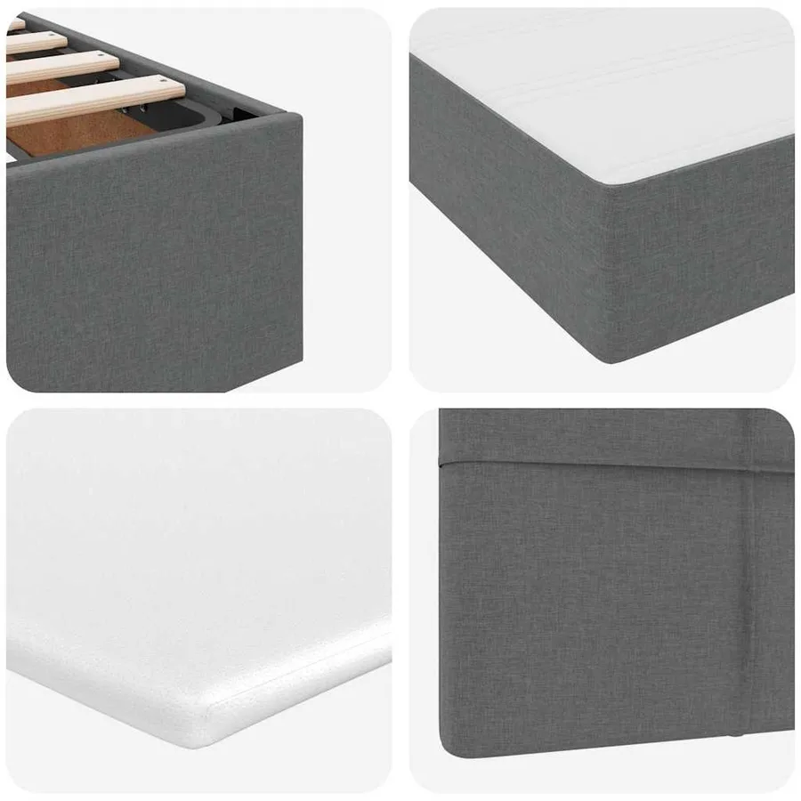 Lit avec rangement et matelas Gris foncé 180 x 200 cm - 12