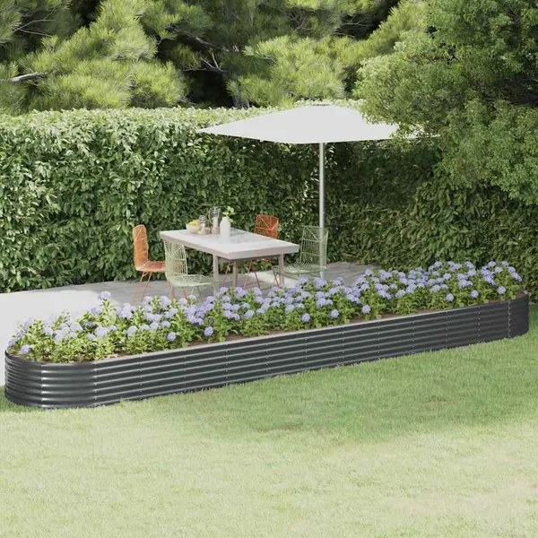 Lit surélevé de jardin Acier galvanisé Anthracite
