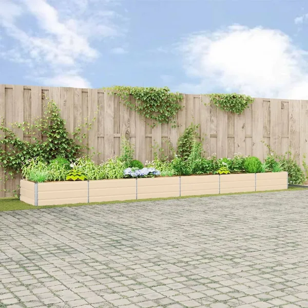 Jardinière Ivoire 580 x 100 x 45 cm Acier galvanisé