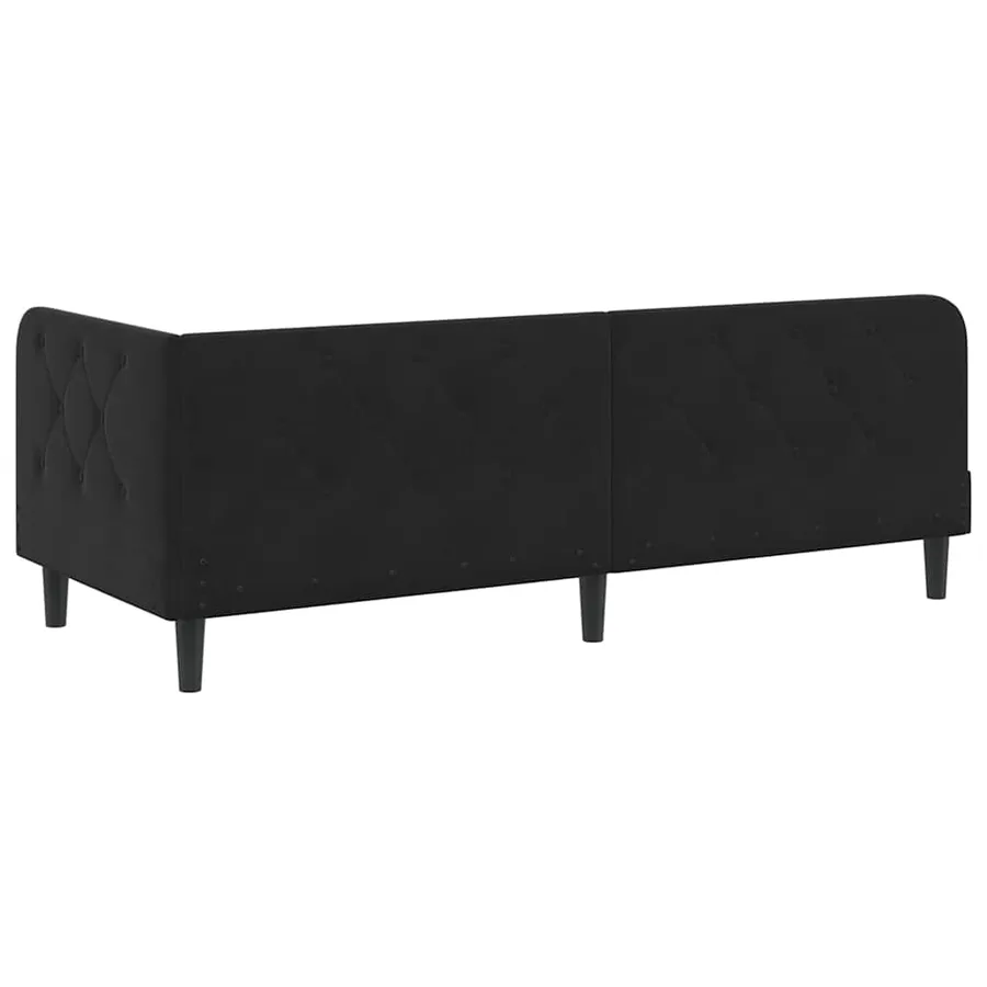 Cadre de lit d'angle Noir 80 x 200 cm Velours - 7
