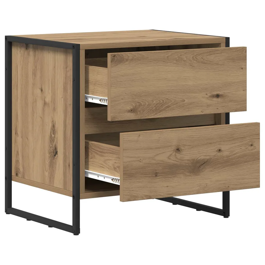 Table de chevet 2 pc Chêne artisan 50 x 39,5 x 50 cm - 11