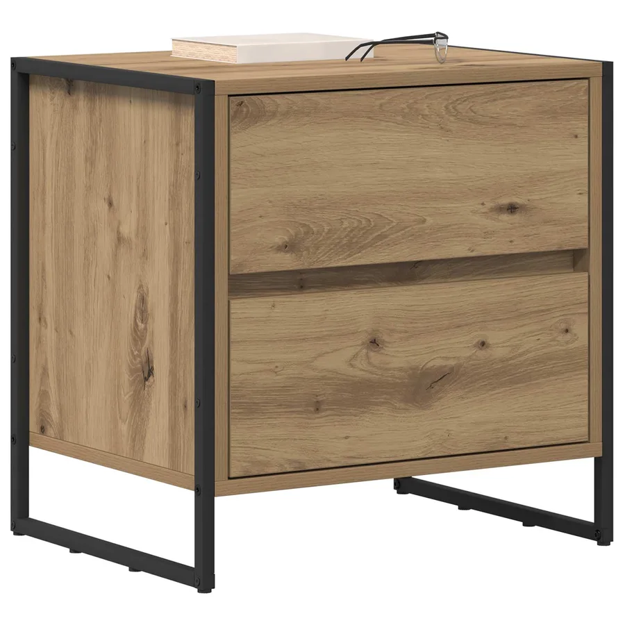 Table de chevet 2 pc Chêne artisan 50 x 39,5 x 50 cm - 3