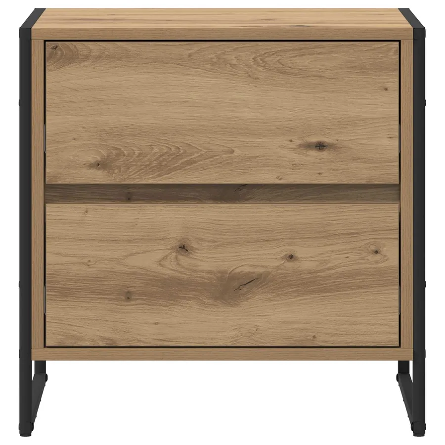 Table de chevet 2 pc Chêne artisan 50 x 39,5 x 50 cm - 6