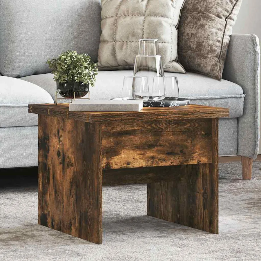 Table basse Chêne fumé 55 x 54,5 x 45 cm Bois d'ingénierie
