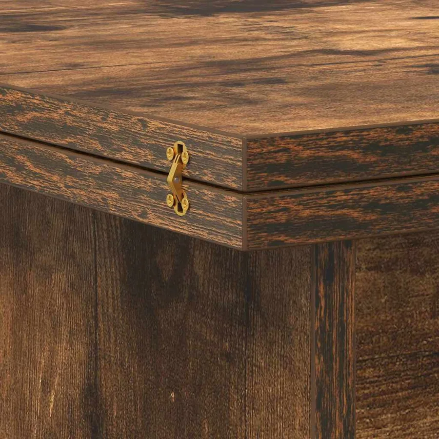 Table basse Chêne fumé 55 x 54,5 x 45 cm Bois d'ingénierie - 11