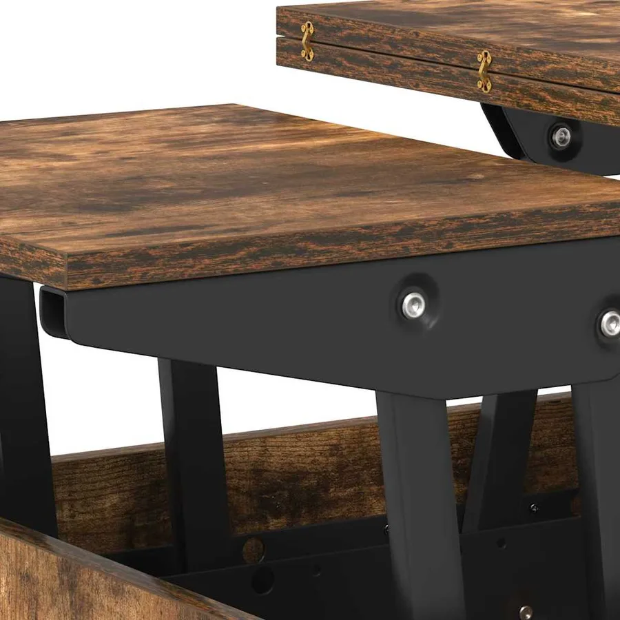 Table basse Chêne fumé 55 x 54,5 x 45 cm Bois d'ingénierie - 12