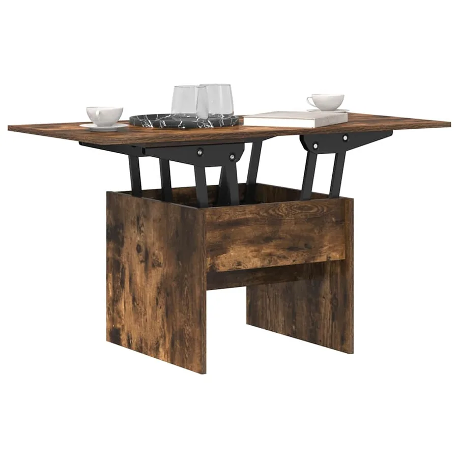 Table basse Chêne fumé 55 x 54,5 x 45 cm Bois d'ingénierie - 4