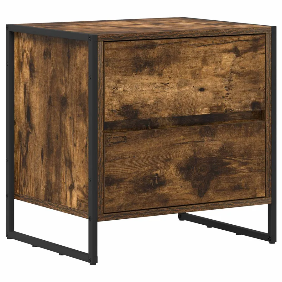 Table de chevet Chêne Fumé 50 x 39,5 x 50 cm Bois d'ingénierie - 2